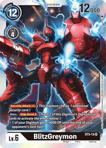 Foil BlitzGreymon ST5-13 SR Starter Deck 05: Machine Black Digimon TCG - guardiangamingtcgs