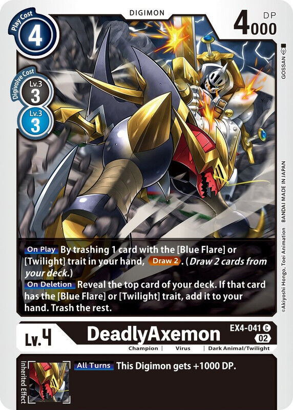 DeadlyAxemon EX4-041 C Alternative Being Booster Digimon TCG - guardiangamingtcgs