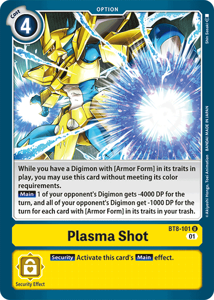 Plasma Shot BT8-101 U New Awakening Digimon TCG - guardiangamingtcgs