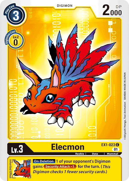 Elecmon EX1-023 C Classic Collection Digimon TCG - guardiangamingtcgs