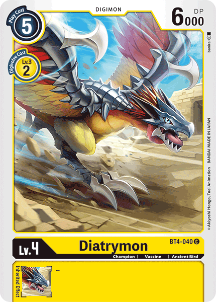 Diatrymon BT4-040 C Great Legend Digimon TCG - guardiangamingtcgs