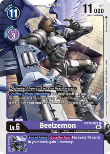 Beelzemon BT10-082 U Xros Encounter Digimon TCG - guardiangamingtcgs