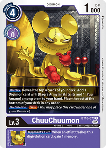 ChuuChuumon BT10-073 U Xros Encounter Digimon TCG - guardiangamingtcgs
