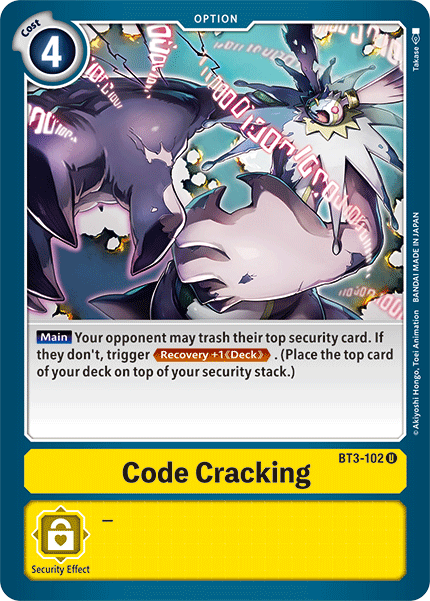 Code Cracking BT3-102 U Release Special Booster Digimon TCG - guardiangamingtcgs