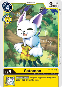 Gatomon - BT3-035 C Release Special Booster Digimon TCG - guardiangamingtcgs