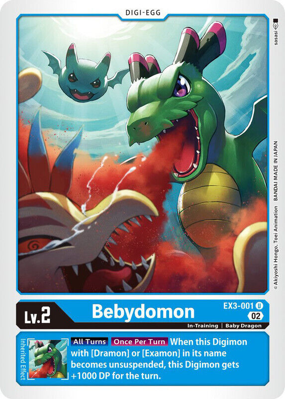 Bebydomon EX3-001 U Draconic Roar Digimon TCG - guardiangamingtcgs
