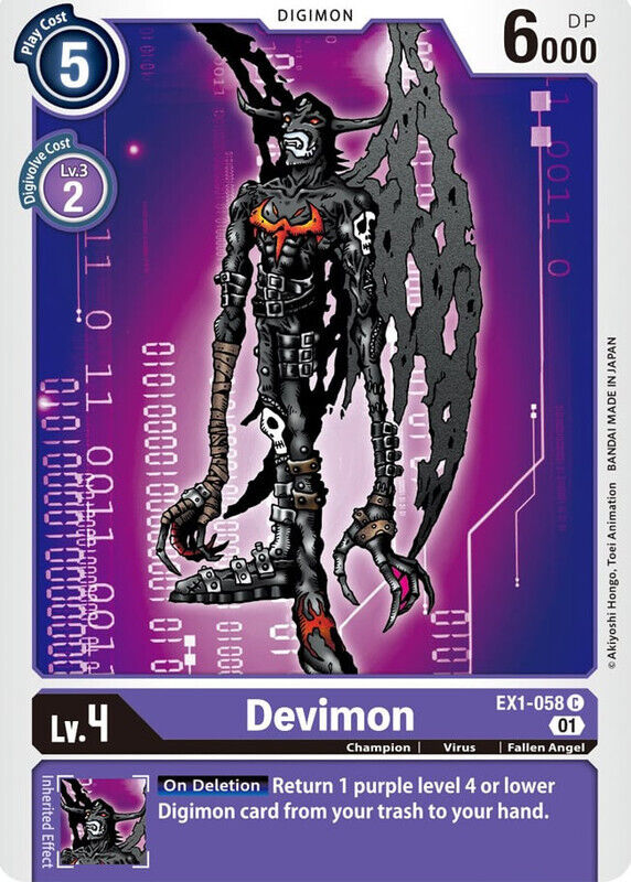 Devimon EX1-058 C Classic Collection Digimon TCG - guardiangamingtcgs