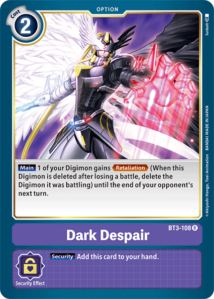 Dark Despair BT3-108 R Release Special Booster Digimon TCG - guardiangamingtcgs