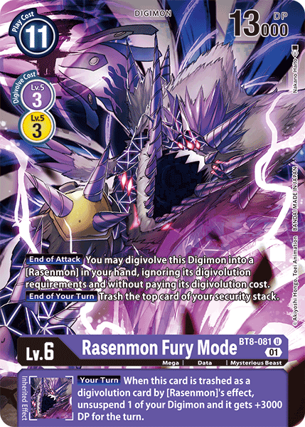 Rasenmon Fury Mode BT8-081 U New Awakening Digimon TCG - guardiangamingtcgs