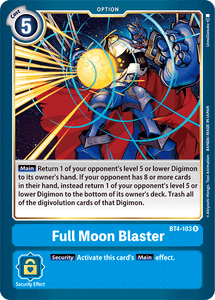 Full Moon Blaster BT4-103 R Great Legend Digimon TCG - guardiangamingtcgs