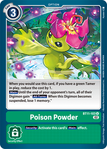 Foil Poison Powder BT11-103 U Dimensional Phase Digimon TCG - guardiangamingtcgs