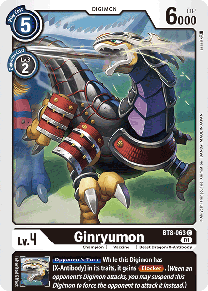 Ginryumon BT8-063 C New Awakening Digimon TCG - guardiangamingtcgs