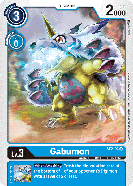 Gabumon ST2-03 U Starter Deck 02: Cocytus Blue Digimon TCG - guardiangamingtcgs