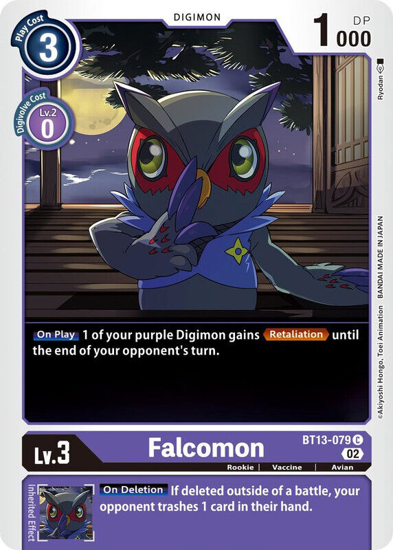 Falcomon BT13-079 C Versus Royal Knights Digimon TCG - guardiangamingtcgs