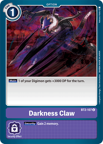 Darkness Claw BT2-107 U Release Special Booster Digimon TCG - guardiangamingtcgs