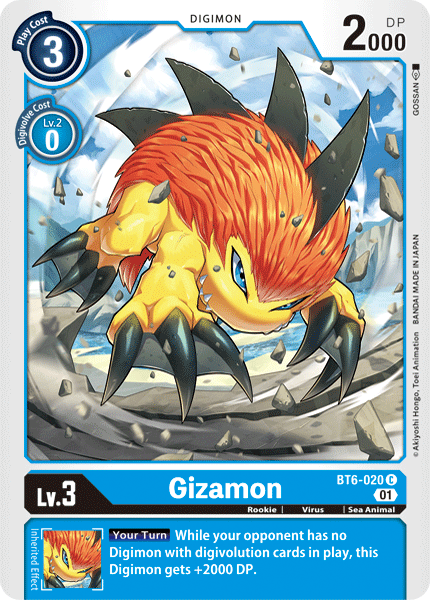 Gizamon BT6-020 C Double Diamond Digimon TCG - guardiangamingtcgs