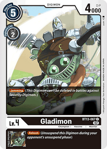 Gladimon BT13-067 C Versus Royal Knights Digimon TCG - guardiangamingtcgs