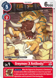 Greymon (X Antibody) BT9-012 C X Record Digimon TCG - guardiangamingtcgs