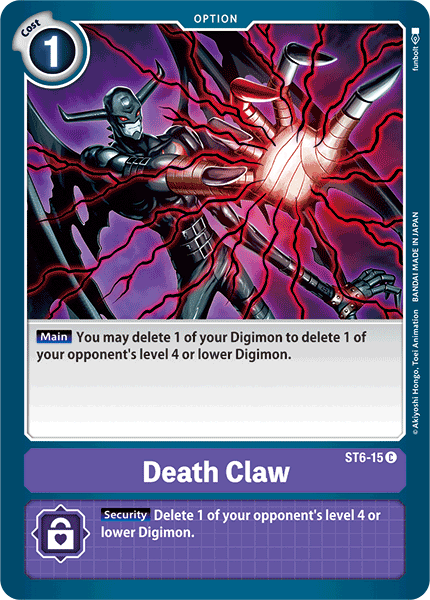 Death Claw ST6-15 C Starter Deck 06: Venomous Violet Digimon TCG - guardiangamingtcgs