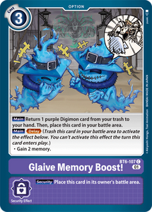 Glaive Memory Boost! BT6-107 C Double Diamond Digimon TCG - guardiangamingtcgs