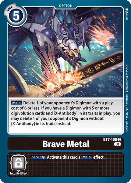 Brave Metal BT7-106 C Next Adventure Digimon TCG - guardiangamingtcgs