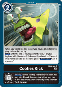 Cooties Kick BT11-106 C Dimensional Phase Digimon TCG - guardiangamingtcgs