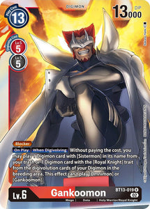 Foil Gankoomon BT13-019 R Versus Royal Knights Digimon TCG - guardiangamingtcgs