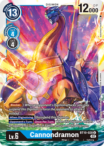 Cannondramon BT10-028 U Xros Encounter Digimon TCG - guardiangamingtcgs