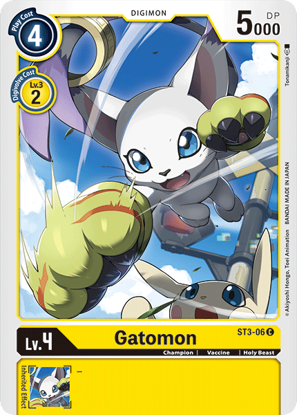 Gatomon ST3-06 C Starter Deck 03: Heaven's Yellow Digimon TCG - guardiangamingtcgs