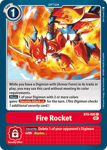 Fire Rocket BT8-095 C New Awakening Digimon TCG - guardiangamingtcgs