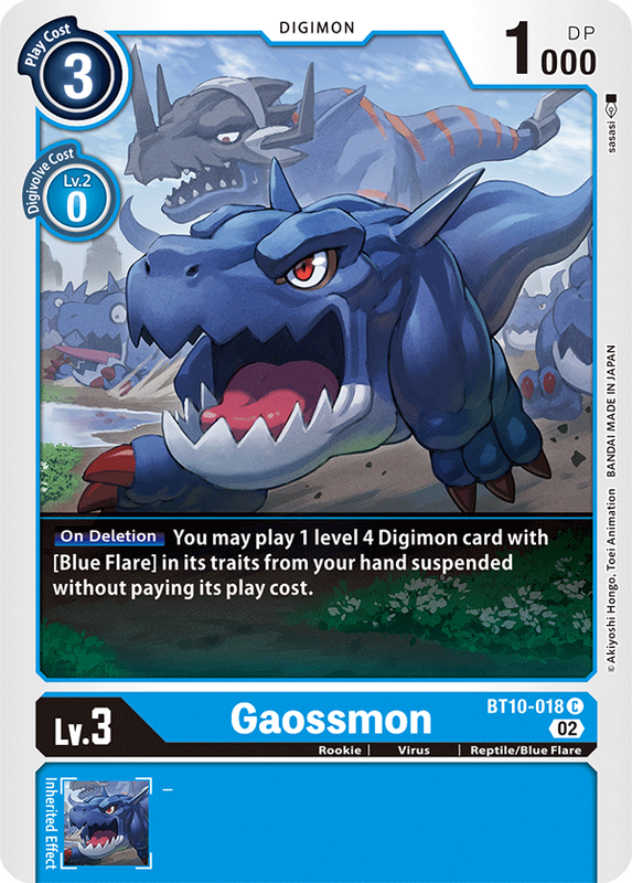 Gaossmon BT10-018 C Xros Encounter Digimon TCG - guardiangamingtcgs