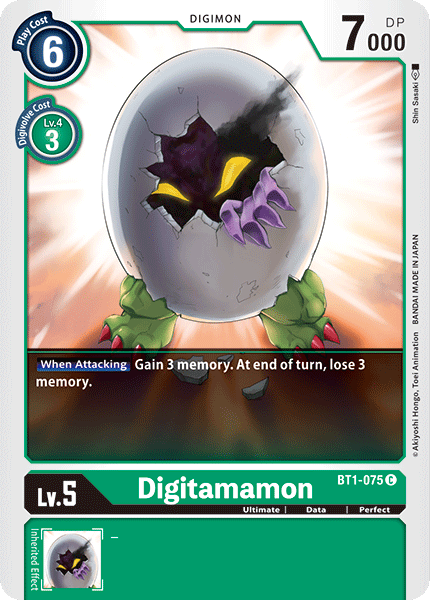 Digitamamon BT1-075 C Release Special Booster Digimon TCG - guardiangamingtcgs
