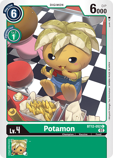 Potamon BT12-052 C Across Time Digimon TCG - guardiangamingtcgs