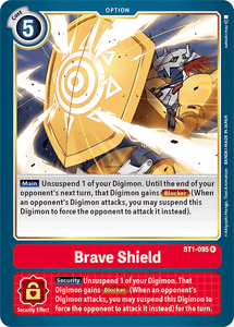 Brave Shield BT1-095 R Release Special Booster Digimon TCG - guardiangamingtcgs