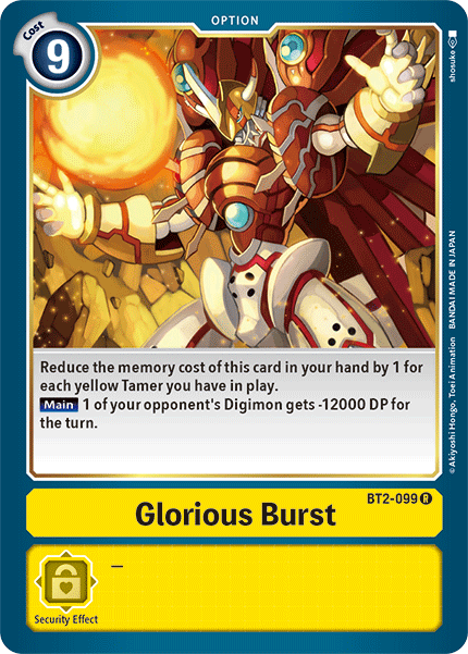 Glorious Burst BT2-099 R Release Special Booster Digimon TCG - guardiangamingtcgs