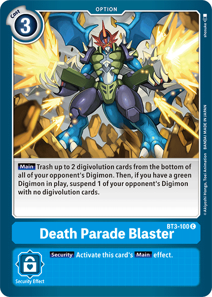 Death Parade Blaster BT3-100 C Release Special Booster Digimon TCG - guardiangamingtcgs