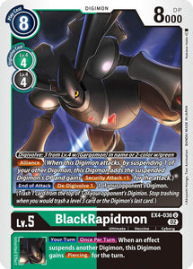 BlackRapidmon EX4-036 U Alternative Being Booster Digimon TCG - guardiangamingtcgs