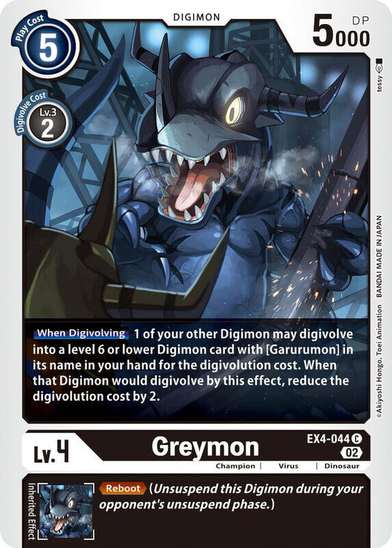 Greymon - EX4-044 EX4-044 C Alternative Being Booster Digimon TCG - guardiangamingtcgs