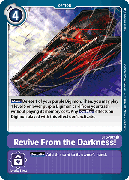 Revive From the Darkness! BT5-107 U Battle of Omni Digimon TCG - guardiangamingtcgs