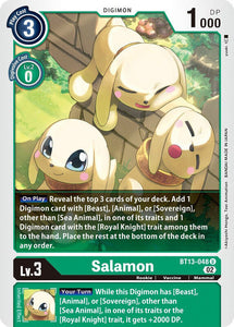 Salamon BT13-048 U Versus Royal Knights Digimon TCG - guardiangamingtcgs