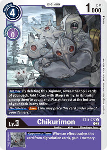 Chikurimon BT11-077 U Dimensional Phase Digimon TCG - guardiangamingtcgs