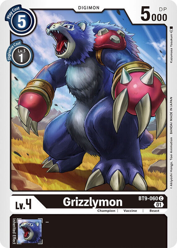 Grizzlymon BT9-060 C X Record Digimon TCG - guardiangamingtcgs