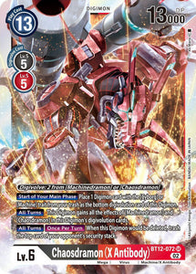 Foil Chaosdramon (X Antibody) BT12-072 SR Across Time Digimon TCG - guardiangamingtcgs