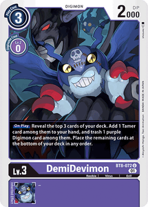 DemiDevimon BT8-072 U New Awakening Digimon TCG - guardiangamingtcgs