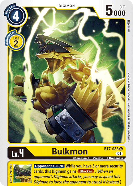 Bulkmon BT7-033 C Next Adventure Digimon TCG - guardiangamingtcgs
