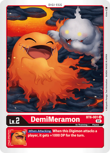 DemiMeramon BT6-001 U Double Diamond Digimon TCG - guardiangamingtcgs