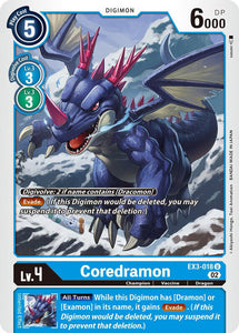 Coredramon - EX3-018 EX3-018 U Draconic Roar Digimon TCG - guardiangamingtcgs