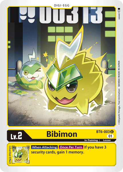 Bibimon BT6-003 U Double Diamond Digimon TCG - guardiangamingtcgs