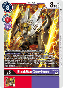 BlackWarGrowlmon EX4-010 U Alternative Being Booster Digimon TCG - guardiangamingtcgs