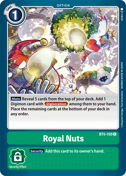 Royal Nuts BT5-100 C Battle of Omni Digimon TCG - guardiangamingtcgs